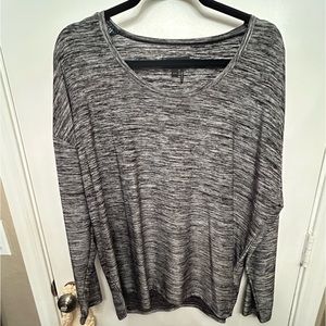 Jeans by Buffalo Womens Shirt Extra Large Marled Black Grey Long Sleeve Blouse